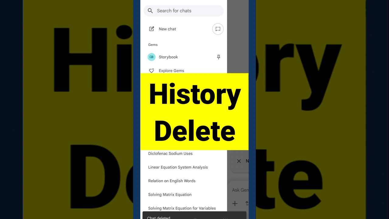 Delete Google Gemini Search History π±