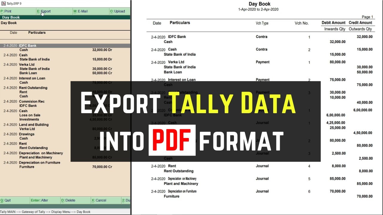 Exporting Tally Data to PDF Format: A Step-by-Step Guide