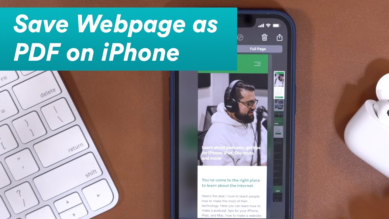 How to Save Any Webpage as a PDF on Your iPhone 📱