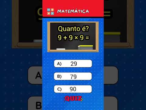 ✅ QUIZ DE MATEMÁTICA #matematica #matemática #matematika