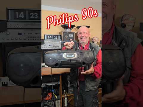 90s PHILIPS AZ1602 CD Radio Cassette Recorder - CD player - Boombox - FM tuning sound test
