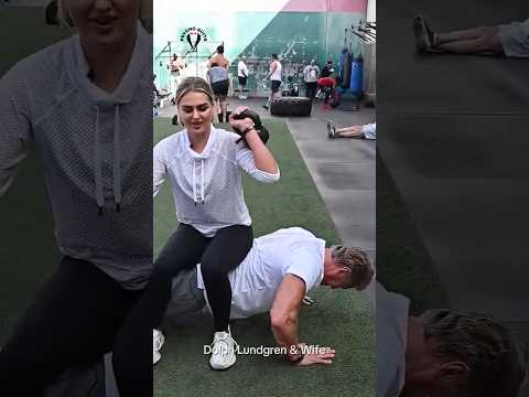 Dolph Lundgren Working Out With His Wife #dolphlundgren