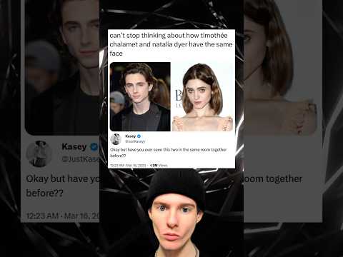 Can’t stop thinking about how Timothee Chalamet and Natalia Dyer have the same face
