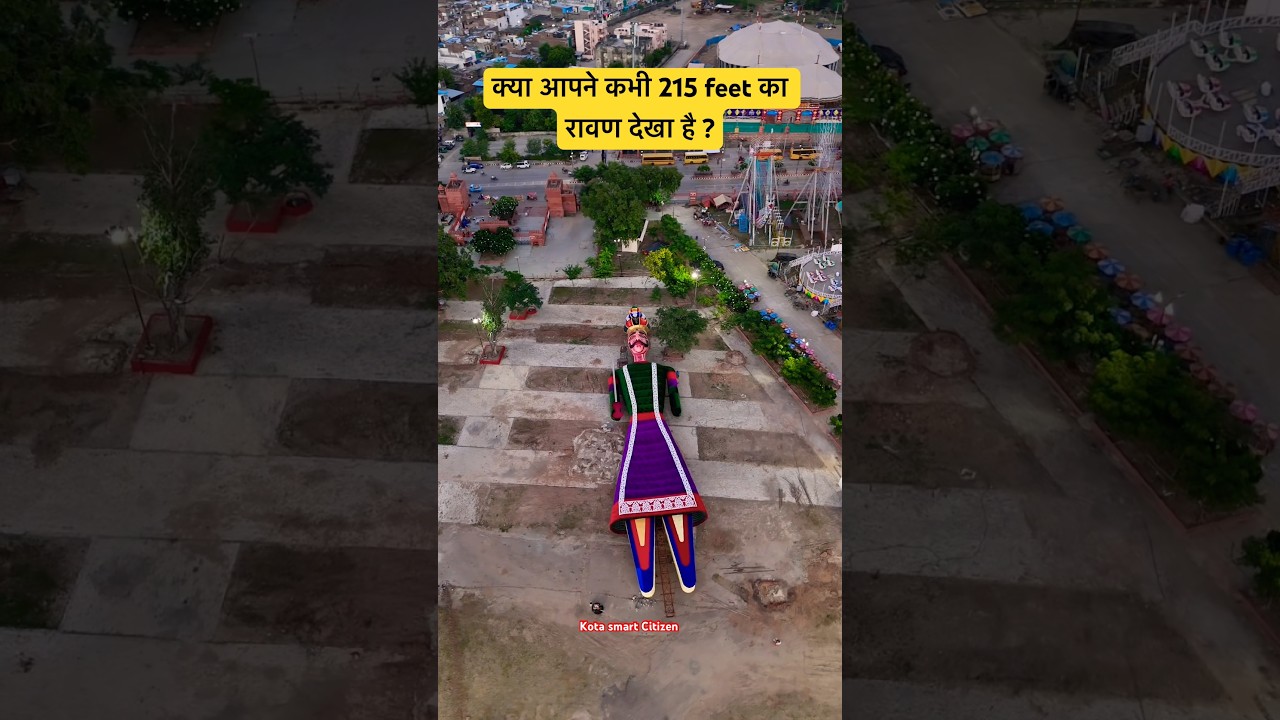 World biggest ravan in Kota || world biggest Ravan in Kota 215 feet || 215 ft Ravan making in Kota