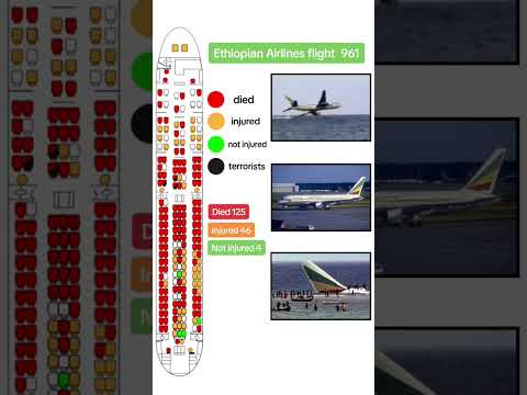 Ethiopian Airlines flight 961 passenger fatality and injury layout #ethiopianairlines #planecrash