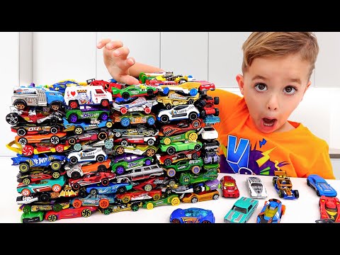 Vlad e Niki se divertem com carrinhos de brinquedo | Desafio de limo Hot Wheels City