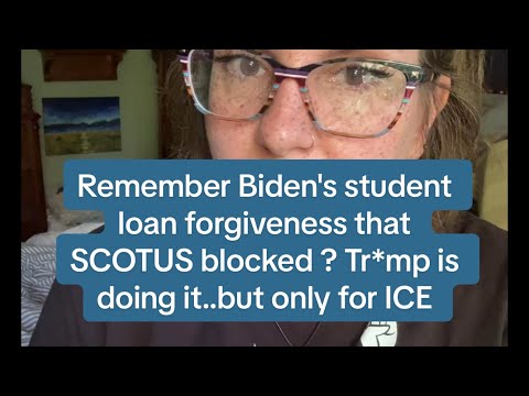 Tr*mp is doing student loan forgiveness...but only for ICE.