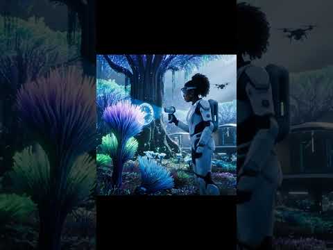 Alien Jungle Glow ✨🪐 #Exoplanet #Bioluminescent #SciFiShorts #Discovery