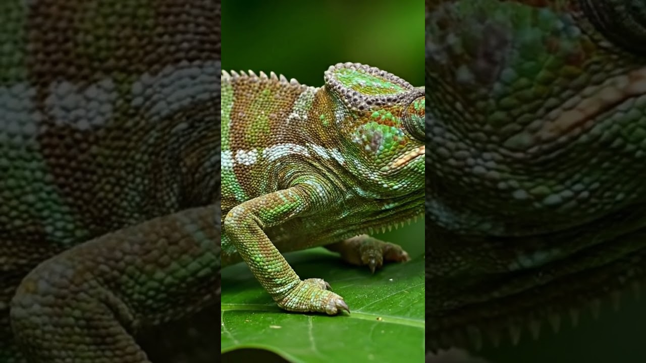 Chameleon Camouflage: Changing Color to Match a Leaf 🦎