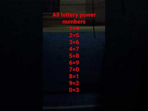 All lottery power numbers 2