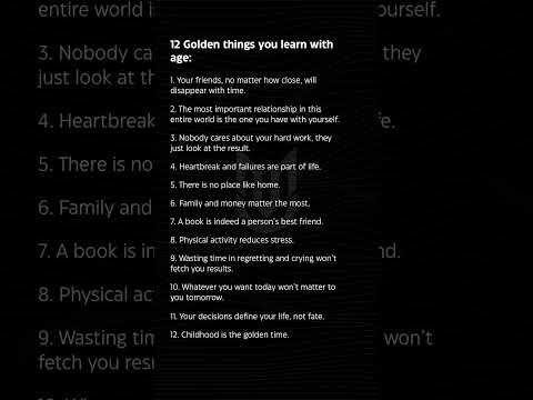 12 Life Lessons You Only Learn With Age | Harsh Truths of Life