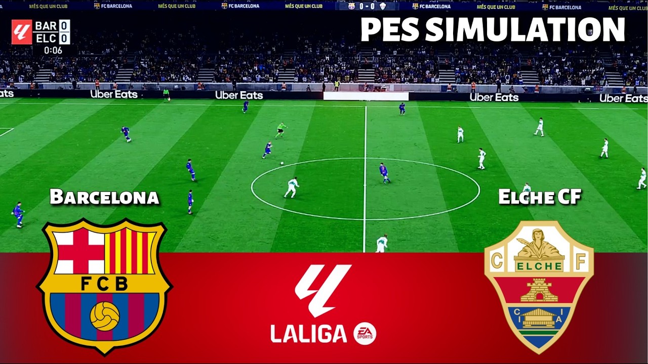 Barcelona vs Elche CF | Exciting PES 2021 LaLiga 2025/26 Simulation ⚽