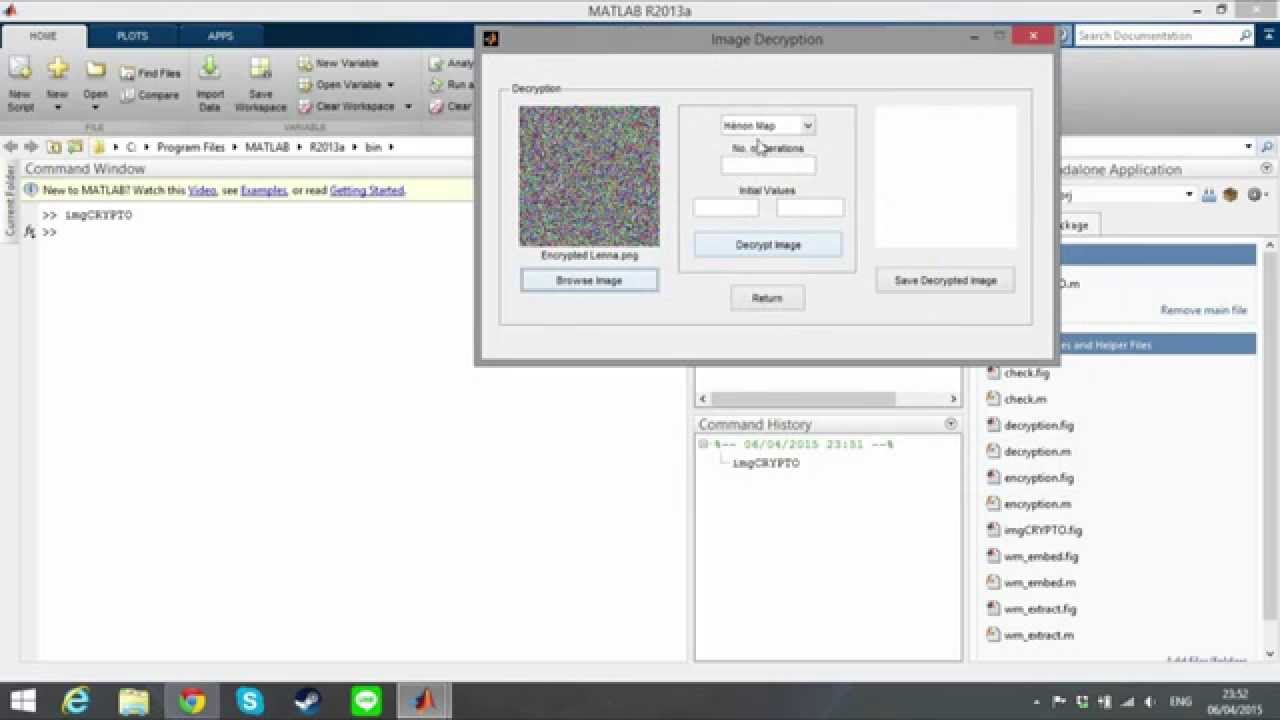 imgCRYPTO MATLAB Program for Image Encryption