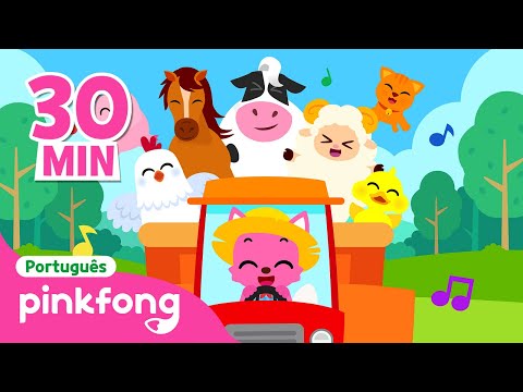 🐷🐶 Maratona Animais na Fazenda | Animal | + Completo | Pinkfong, Bebê Tubarão! Canções para Crianças