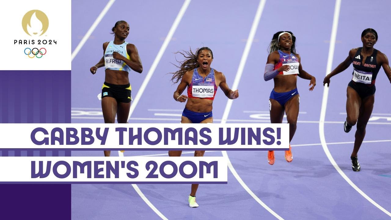 Gabby Thomas Wins Gold in Women's 200m at Paris 2024 ๐ฅ