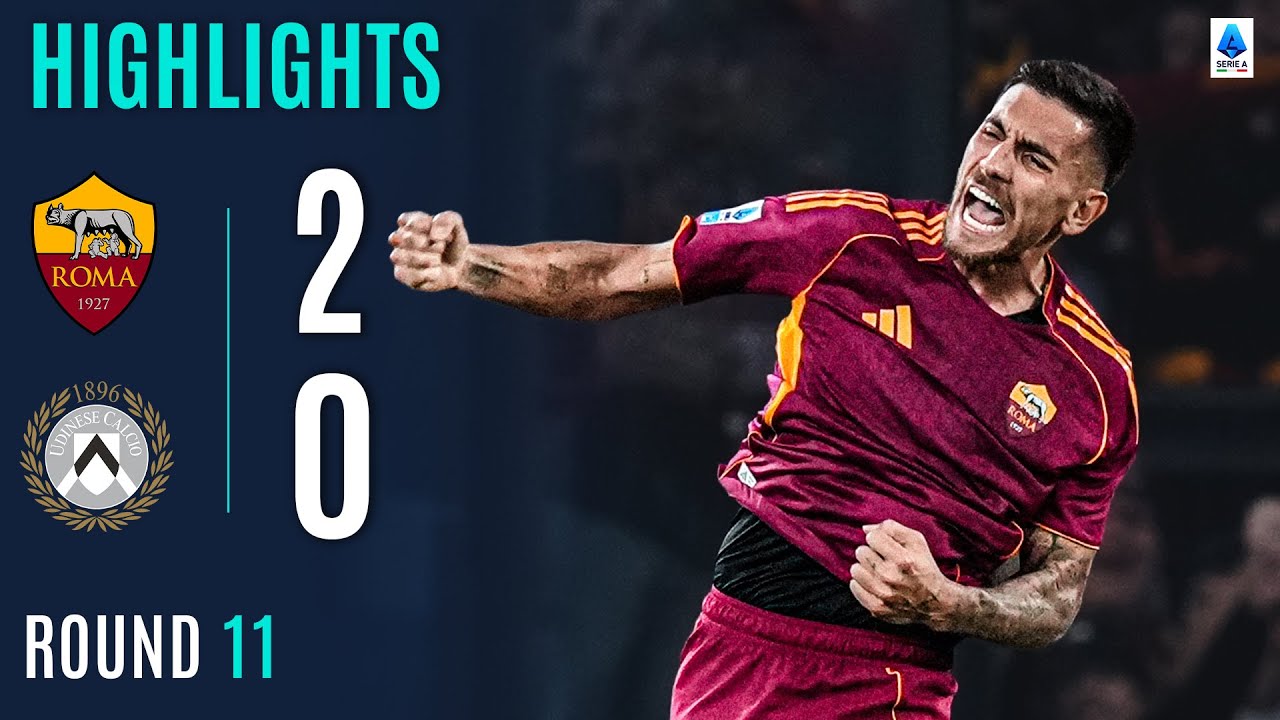 Roma Tops Serie A with 2-0 Win Over Udinese ⚽