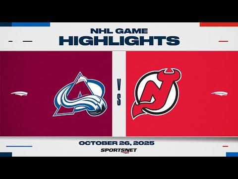 NHL Highlights | Avalanche vs. Devils - October 26, 2025