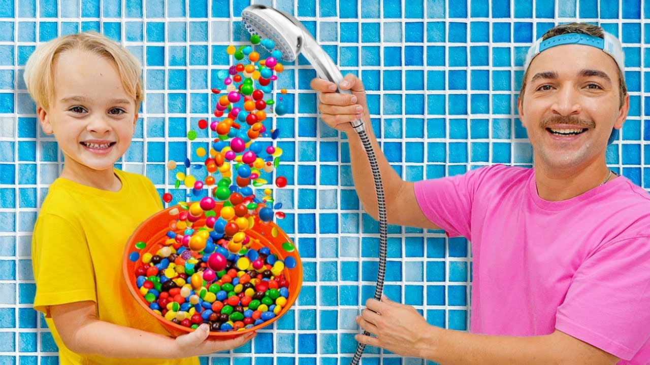 Candy Shower Adventure with Chris & Alice 🍬