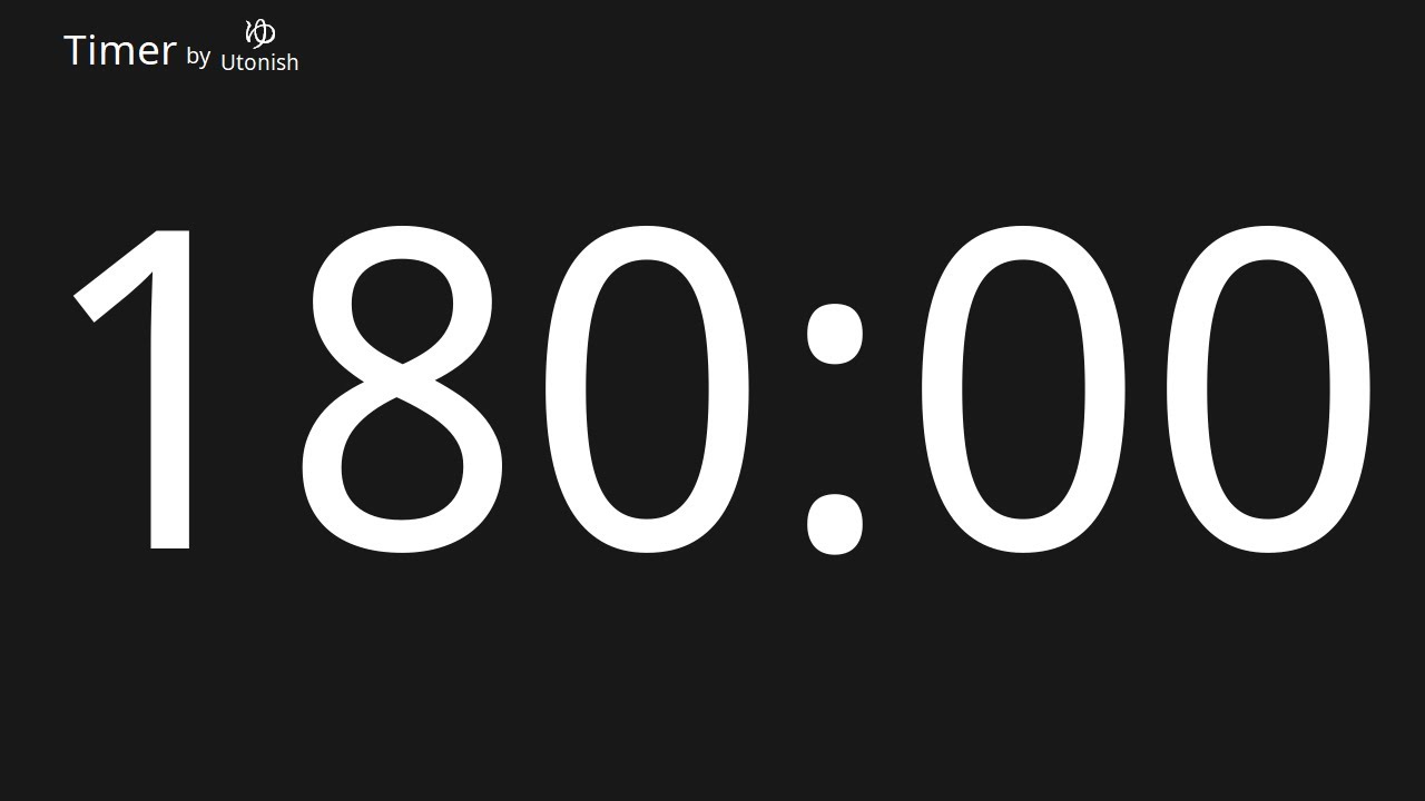 180 Minute Countdown Timer