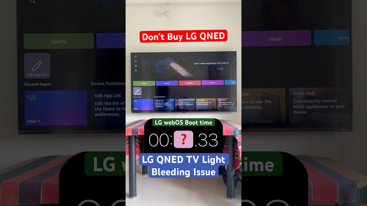 LG QNED 8GA TV Light Bleeding Issue 🚫