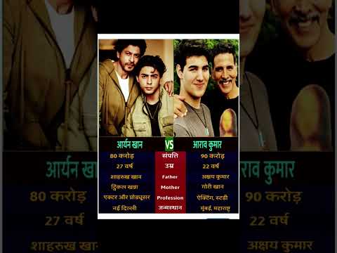 🎬 Shah Rukh Khan vs Akshay Kumar | Aryan Khan vs Aarav Kumar | Full Comparison 2025 🔥