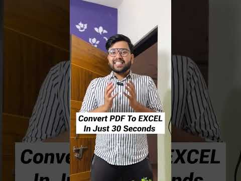 Secret Excel Trick | Convert PDF to EXCEL #shorts #exceltips