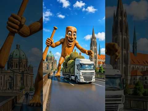 Evolution of a robot guarding kittens in the living room into Tung Tung Sahur chasing a durian truck