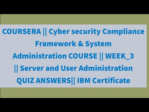 CybersecurityComplianceFramework&SystemAdministration|WEEK 3 Server&User Administration Quiz Answers