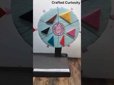 types of triangle math's working model for class 9-diy -maths tlm #mathproject #touchmath #coolmath