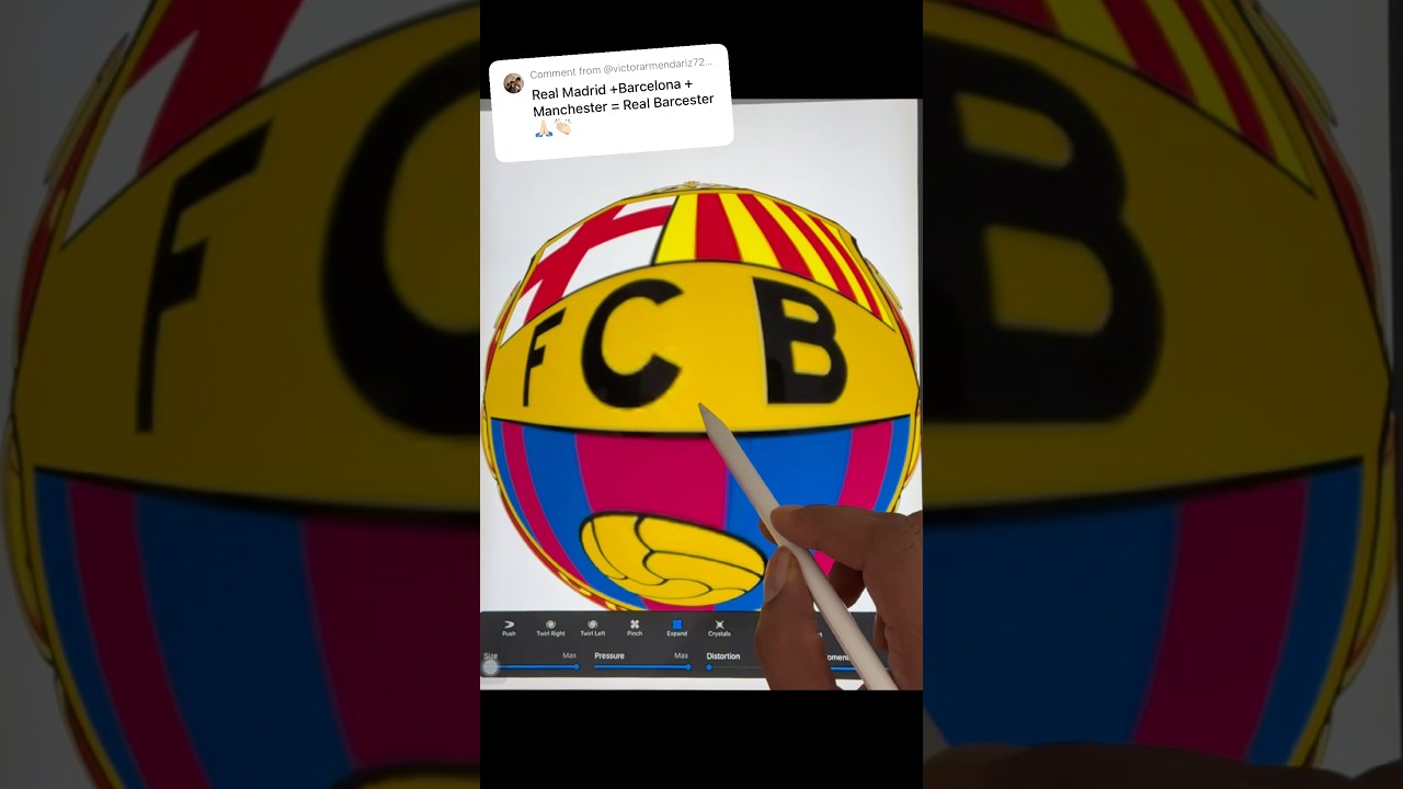 🔥 Manchester United × Real Madrid Barcelona | Mirror Logo Design ✨ | Epic Football Art ⚽#shorts