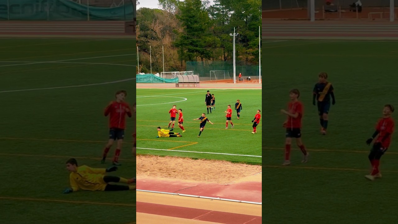 Marcar jugando a 1-2 toques como a mí me gusta… No tiene precio. #niños #futbol #orgullgironí