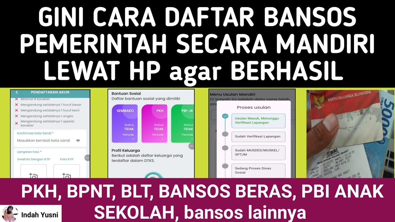Cara Daftar Bansos PKH, BPNT & BLT via HP 📱