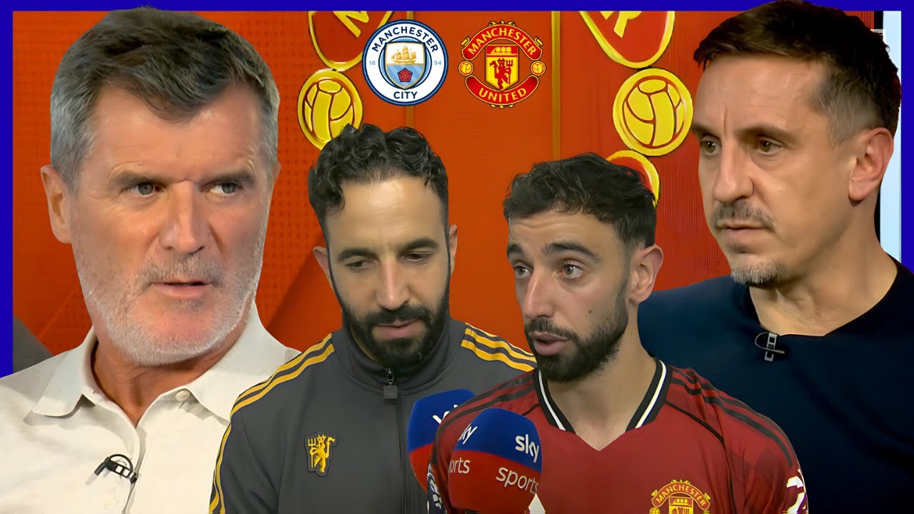 Manchester City Dominates Manchester United 3-0 | Ruben Amorim & Guardiola Interview + Roy Keane & Gary Neville Analysis ⚽