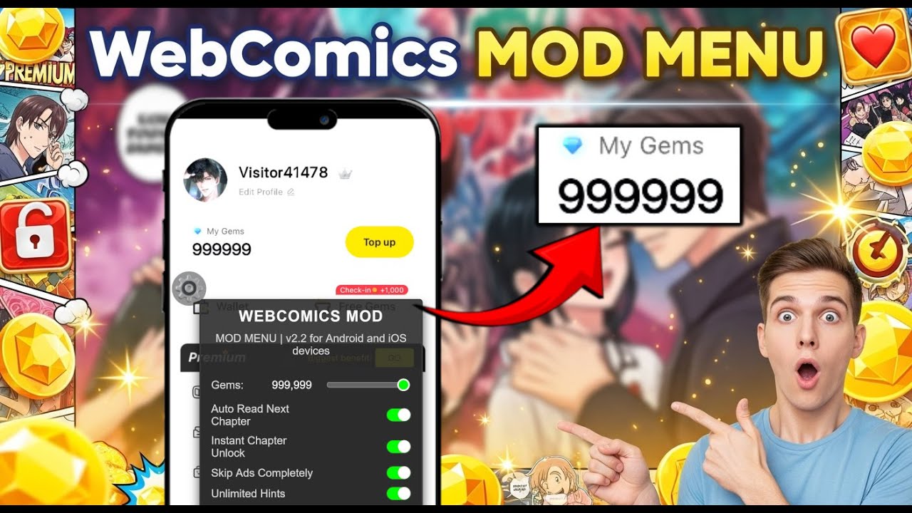 WebComics Hack for Free Gems on iOS & Android