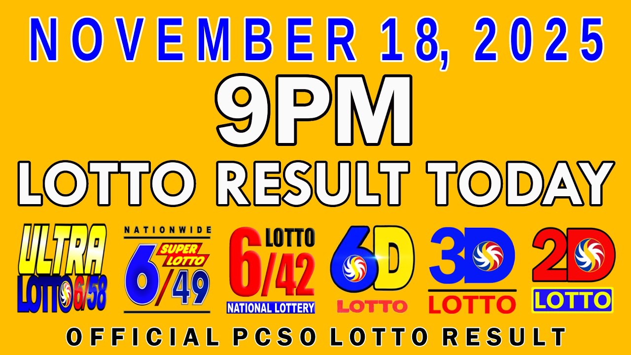 9pm Lotto Result Today PCSO November 18 2025