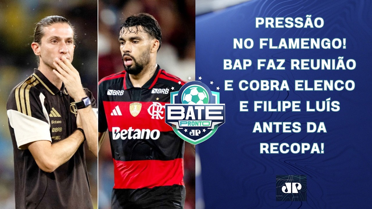 PRESSÃO NO FLAMENGO CRESCE; BAP FEZ REUNIÃO DE COBRANÇA; SANTOS ELIMINADO; DINIZ CAI! | BATE-PRONTO