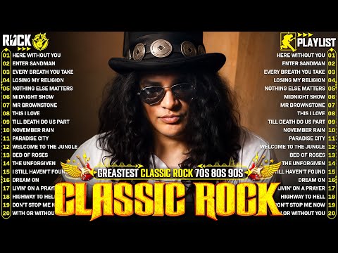 Guns N' Roses, ACDC, Bon Jovi, Metallica, Nirvana, Queen 🎶 Classic Rock Songs 70s 80s 90s Full Album