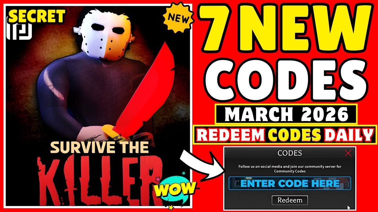 Roblox Survive the Killer Codes - March 2026 ⚠️
