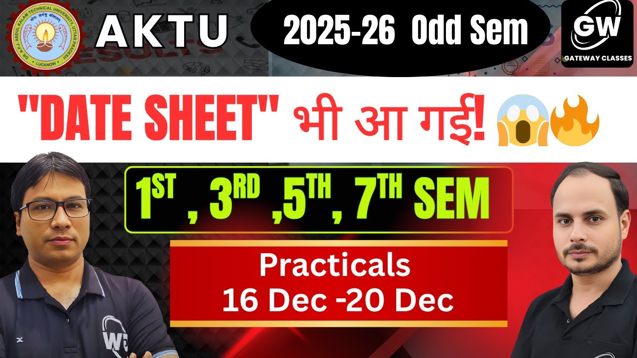 AKTU Date Sheet Released! ๐