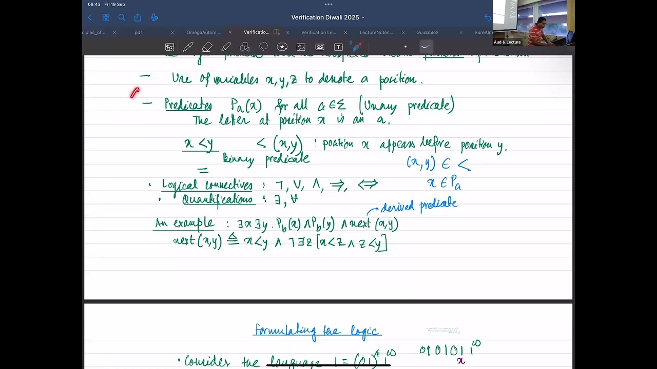 Automata, Verification & Infinite Games Lecture 8: S1S (MSO with One Successor) Explained 🧠