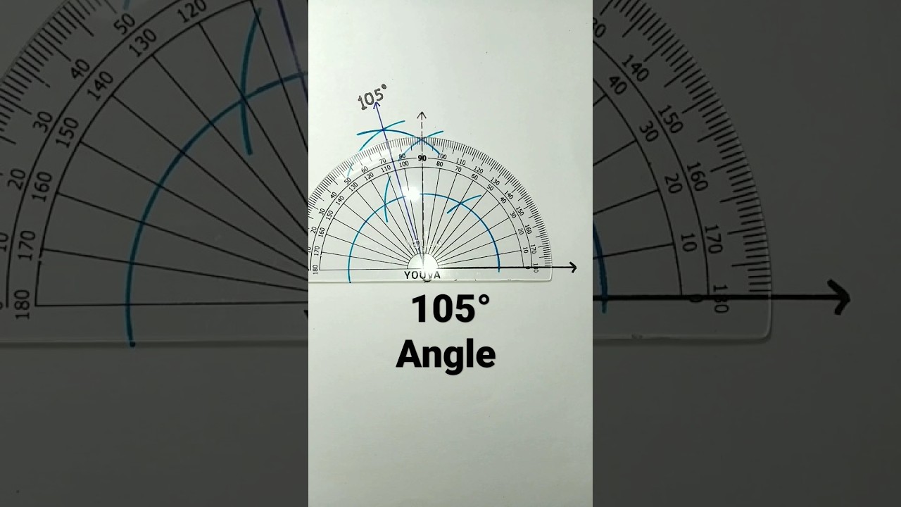 how to construct 105 degree angle using compass | 105° angle