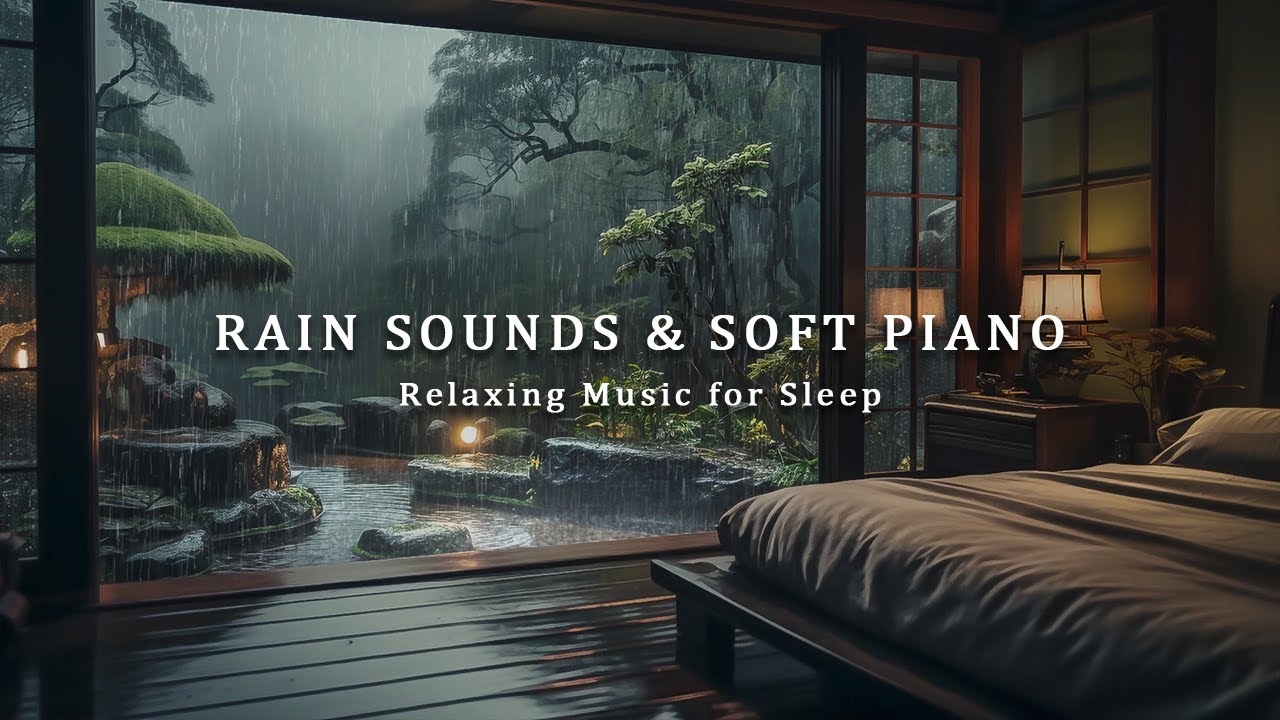 3 Hours Relaxing Rain & Sleep Music 🌧️