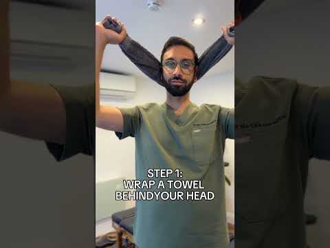 How to Relieve NECK PAIN With a TOWEL - Neck Pain Relief Stretch At Home