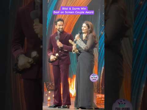 Best Onscreen Couple Bilal & Durre Fishan #humawards2025 #bilalabbaskhan #durrefishan #couplegoals