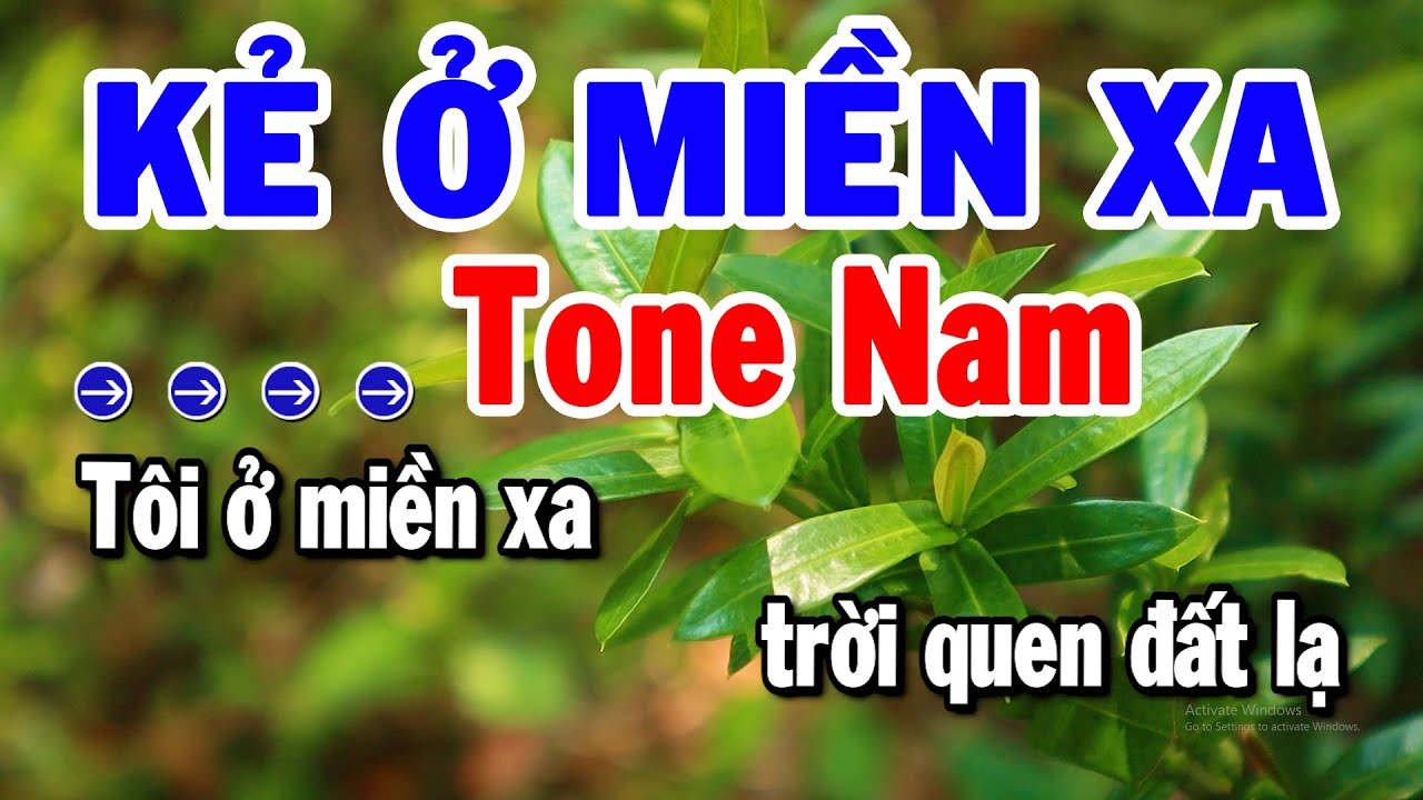 Karaoke Kẻ Ở Miền Xa Tone Nam Nhạc Sống Mới Chuẩn Nhất | Karaoke Tuyển Chọn