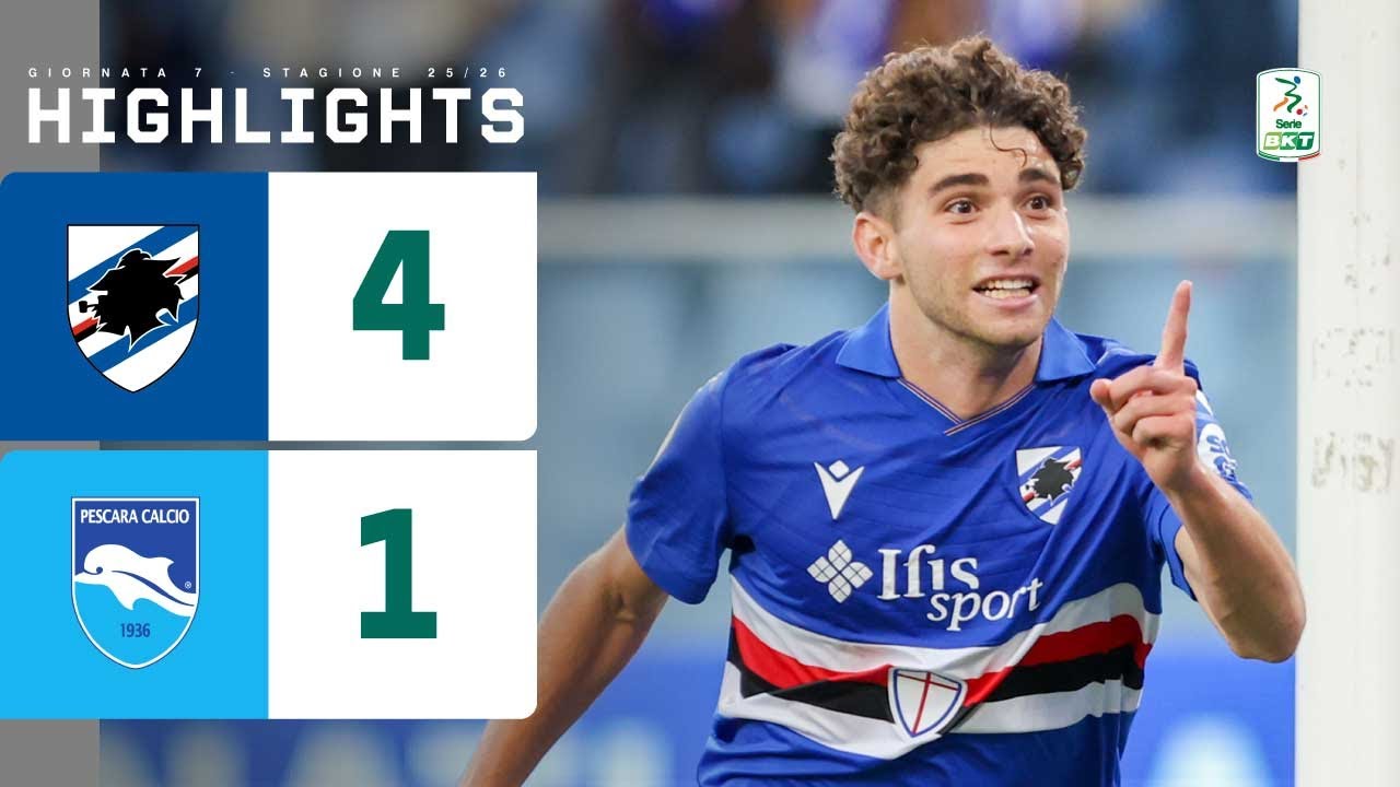Sampdoria Secures First Win of the Season with 4-1 Comeback vs Pescara ⚽