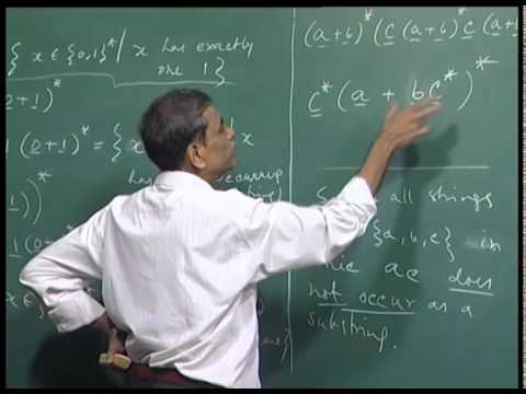 Mod-01 Lec-11 Regular expressions, they denote regular languages.
