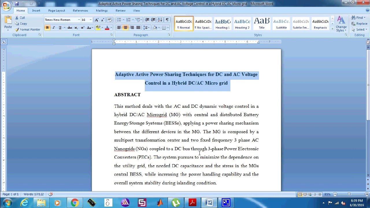 Innovative Adaptive Power Sharing Methods for Hybrid DC/AC Voltage Control ⚡