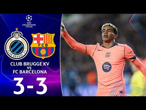 Club Bruges - Barcelone 3-3 Résumé et Buts | UEFA Ligue des Champions 2025 | barcelone club brugge