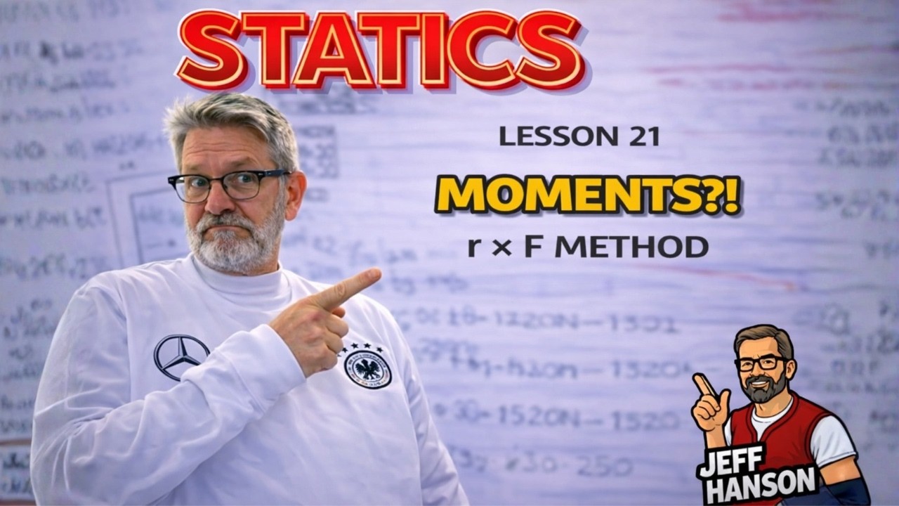 Statics: Lesson 21 - Introduction to Moments: The r x F Method